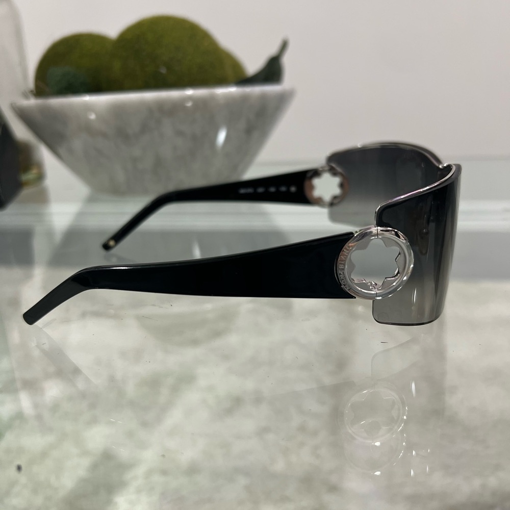 Authentic Mont Blanc black frameless sunglasses